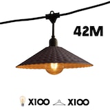 thumbnail of Lumisky Ghirlanda collegabile VINTY 100xE27 42M Acciaio grigio