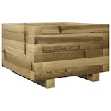 thumbnail of Helloshop26 - Jardinière bac lit surélevé plantes fleurs terrasse jardin 40 x 40 x 26,5 cm bois de pin imprégné marron 02_0037527