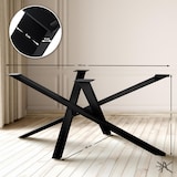 thumbnail of Finney tafelpoten zwart/160x80x72 cm