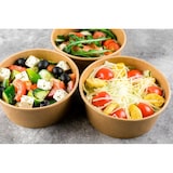 thumbnail of 100 Salatschalen to go  aus Pappe 1200ml mit  rPET  Deckel  187mm