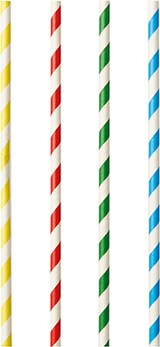 thumbnail of 1000 Stück Shake-Halme, Papier  pure  Ø 8 mm · 21 cm farbig sortiert  Stripes
