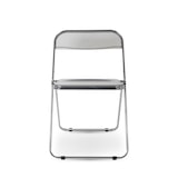 thumbnail of Sedia pieghevole in plexiglass in acciaio inox e grigio fumo