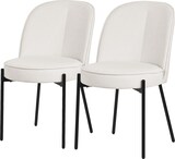 thumbnail of ML-Design Esszimmerstühle 2er-Set Beige, gepolstert, Polyesterbezug, Metallbeine, mit Rückenlehne – Küchen-/Wohnzimmerstuhl