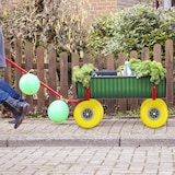 thumbnail of Relaxdays Sackkarrenrad 2er Set, pannensichere 3.00-4" Vollgummireifen, 25mm Achse, bis 80 kg, 260x85 mm, schwarz-rot