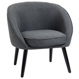 thumbnail of Loungesessel Polstersessel Akzentstuhl 65x71x75 cm Grau mit tiefem Sitz, abnehmbarem waschbarem Sitzkissen, Massivholzfüßen