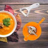 thumbnail of Ensemble de 2 ustensiles spécial purée avec éplucheur et moulin à légumes Fackelmann