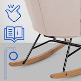 thumbnail of Schommelstoel Sanka Stof creme