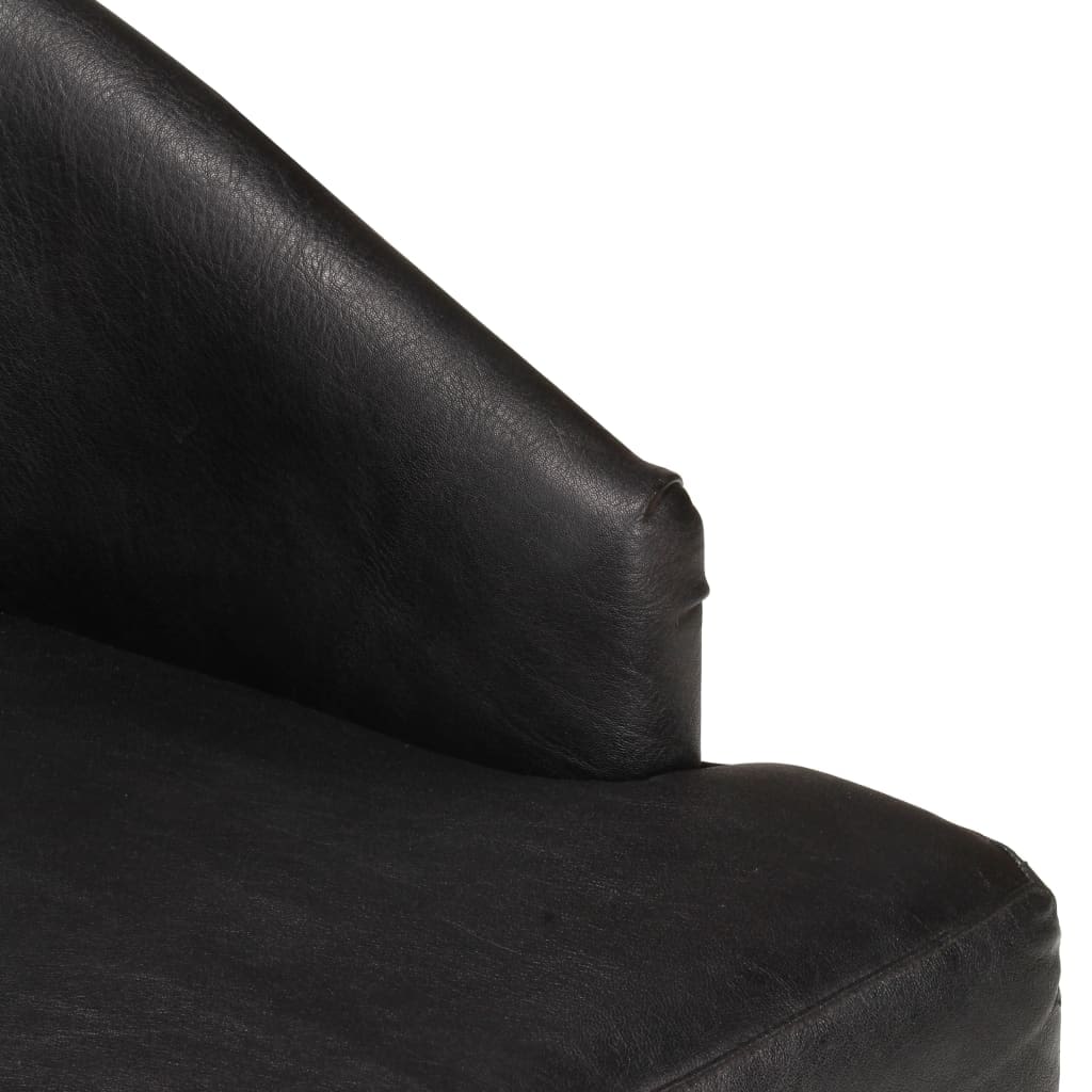 vidaXL Eetkamerstoelen 2 st echt geitenleer zwart