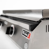 thumbnail of Romux® Elektrisch Grillplatte aus Edelstahl 70 cm Tischgerät mit 4 mm glatter Grillfläche für schnelles Aufheizen mit Thermoelement CE