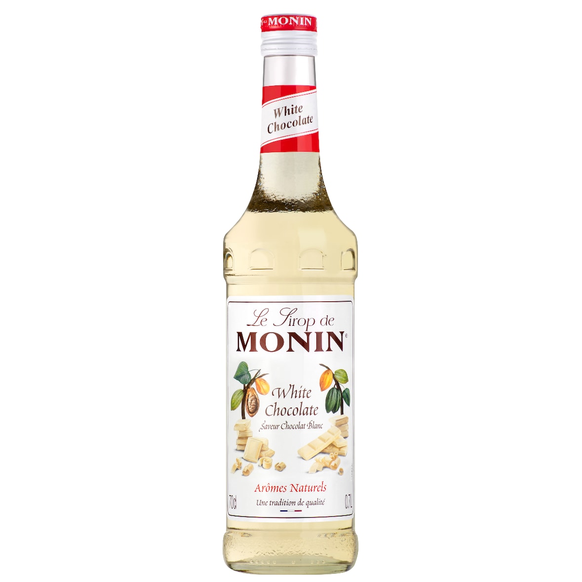 MONIN - Sirop Saveur Chocolat Blanc 70 cl pour boissons chaudes, culinaire, desserts drinks ou frappés