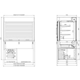 thumbnail of Combisteel inbouwkoelvitrine 4/1GN nachtafdekking