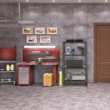 thumbnail of Relaxdays Schwerlastregal, Traglast 160 kg, 4 Ebenen, HBT 147,5 x 75,5 x 30,5 cm, Keller & Garage, Metallregal, schwarz