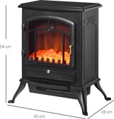 thumbnail of Chimenea eléctrica portátil 1000/2000W con efecto de llama termostato y protección contra sobrecalentamiento para salas 15-20 m² 45x28x54 cm