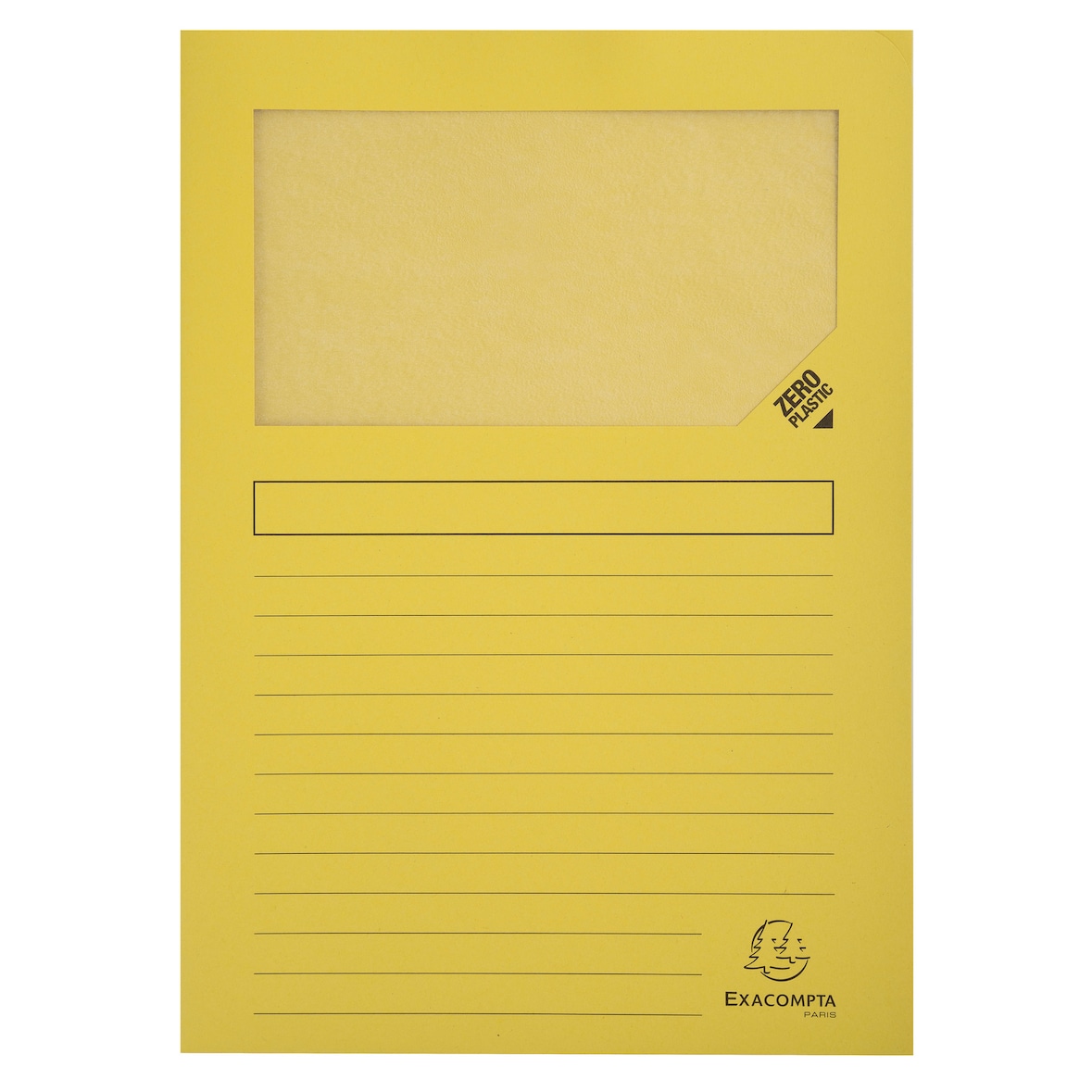 Lot de 4 Paquet de 100 chemises à fenêtre FOREVER, coloris jaune