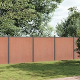 thumbnail of Panel de valla WPC marrón 526x186 cm