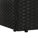 thumbnail of vidaXL Gartenbett Schwarz 195×60 cm Poly Rattan