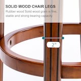 thumbnail of Barhocker aus Echtleder Braun 96x55x55 cm mit Rückenlehne 360 Grad drehbar Massivholzgestell Sitzpolster aus High Density Schaum