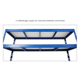 thumbnail of PROREGAL Profi Schwerlastregal RHINO | HxBxT 180x200x60cm | 5 Spanplatten-Ebenen 8mm | Fachlast 500kg | Blau | Stecksystem Lagerregal Regalsystem