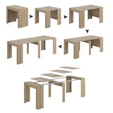 thumbnail of Dmora Consolle Compton, Tavolo da pranzo allungabile, Tavolo con allunghe multiuso estensibile fino a 10 posti, 51/237x90h78 cm, Rovere