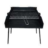 thumbnail of MF - Churrasqueira a Lenha Quadrada de 50x50 cm em Aço com Grelha de Aço Corrugado, 4 Pés de Apoio e Pintura Preta Anticalórica