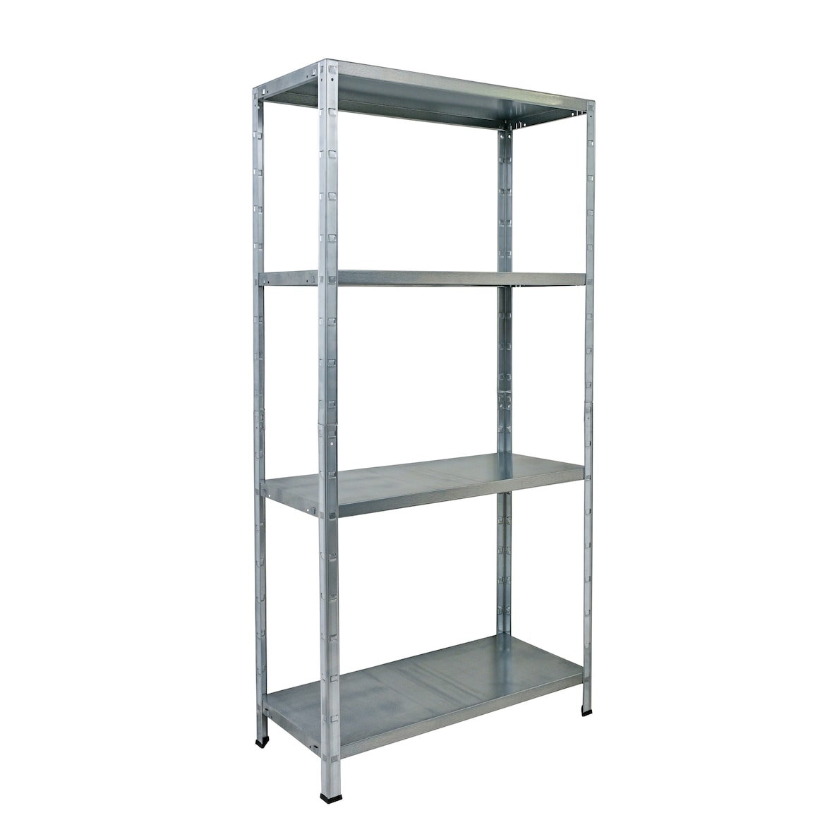 SCHULTE Regalwelt Steckregal mit 4 PowerMAX Fachböden, 65 kg Tragkraft, 180x90x40 cm (HxBxT), verzinkt (Lagerregal, Werkstattregal, Kellerregal