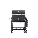 thumbnail of Tarrington House Barbacoa de carbón Memphis, acero/hierro fundido, superficie de barbacoa 41.7 x 57 cm, estante plegable, tapa con termómetro, negro