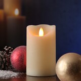 thumbnail of LED Kerze GLOW Echtwachs flackernde tanzende Flamme glimmend 12,5cm Timer creme