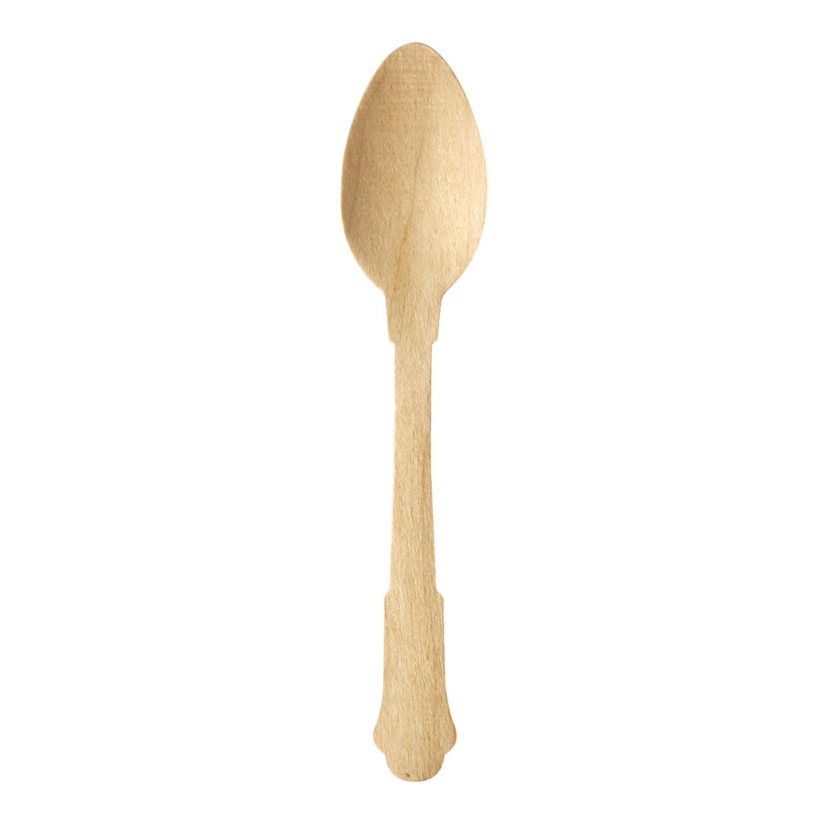 100x Kaffeelöffel Dessertlöffel aus Holz 12 cm natur schönes Vintage Design