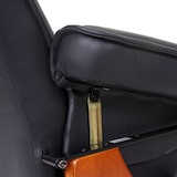 thumbnail of MCA Relaxsessel Hamilton, Fernsehsessel Hocker, Echtleder 130kg belastbar ~ schwarz, honigfarben