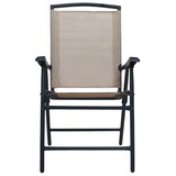 thumbnail of Chaises De Jardin Pliables Lot De 2 Textilène Taupe