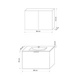 thumbnail of AcquaVapore Badmöbel Set Gently 1 V1 Weiß MDF Waschtisch 80cm  JA mit 1x 5W LED / 1x Energiebox