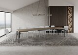thumbnail of Paxon 120/380x90 cm ausziehbarer Tisch in Taubengrau mit anthrazitfarbenen Beinen