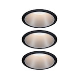 thumbnail of Paulmann LED Einbauleuchte 3-Step-Dim Cole Coin 3er-Set  IP44 rund 88mm  Coin 3x6W 3x470lm 230V dimmbar 2700K Schwarz#Silber matt 93408