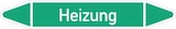 thumbnail of Aufkleber I RKZ-Etikett Heizung,DIN 2403,grün/weiß,für Ø 60-90mm,310x52mm,3/Bogen