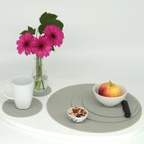 thumbnail of BIASTO - Premium Filz Untersetzer - rund 15cm - Farbe: grau (HF024). Design Glas-Untersetzer für Getränke, Tisch, Bar, Tasse, Vase