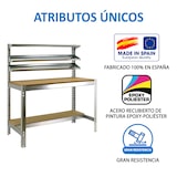 thumbnail of SimonRack Établi d’atelier, 910x610 mm, 3 étagères, Charge 400 kg, Galvanisé - BT-1