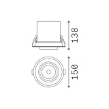 thumbnail of Faretto Tubolare Moderno Nova Alluminio Nero Led 30W 4000K Luce Naturale