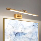 thumbnail of Applique murale LED 12W 1300lm, lumière chaude 3000K, 65cm, orientable et pivotante, finition bronze vieilli, idéale pour tableaux et miroirs.