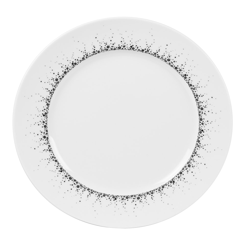 Platzteller Boréalis grau 27 cm x6 - Weiß Rund Porzellan Table Passion