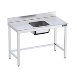 thumbnail of Mesa Mural de Acero Inox con Cubeta Central Fondo 600 Distform