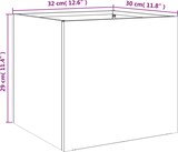 thumbnail of vidaXL Pflanzkübel Anthrazit 32x30x29 cm Stahl