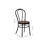 thumbnail of METRO PROFESSIONAL Restaurantstuhl Pino 2er Set, Stahl/Eschenholz, walnussbraun/schwarz