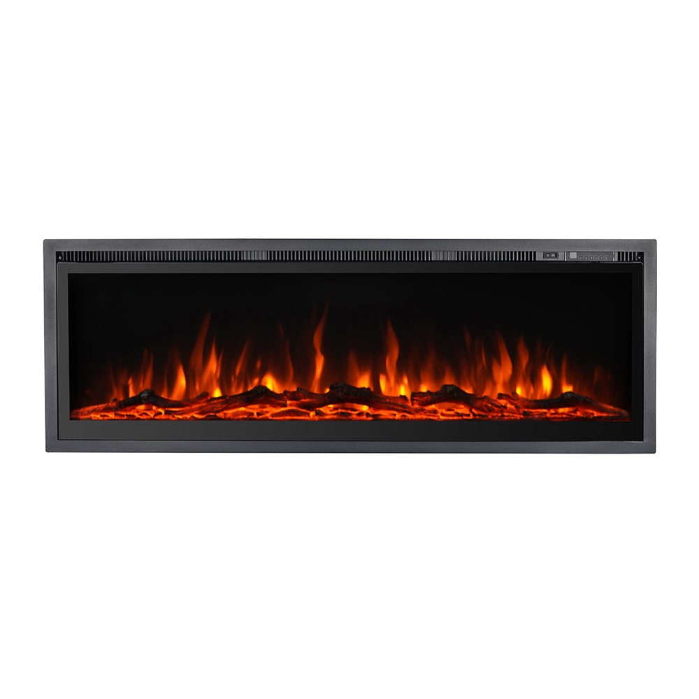 Lareira elétrica de parede, frontal, embutida, CHICAGO130, C127 x L14 x A45