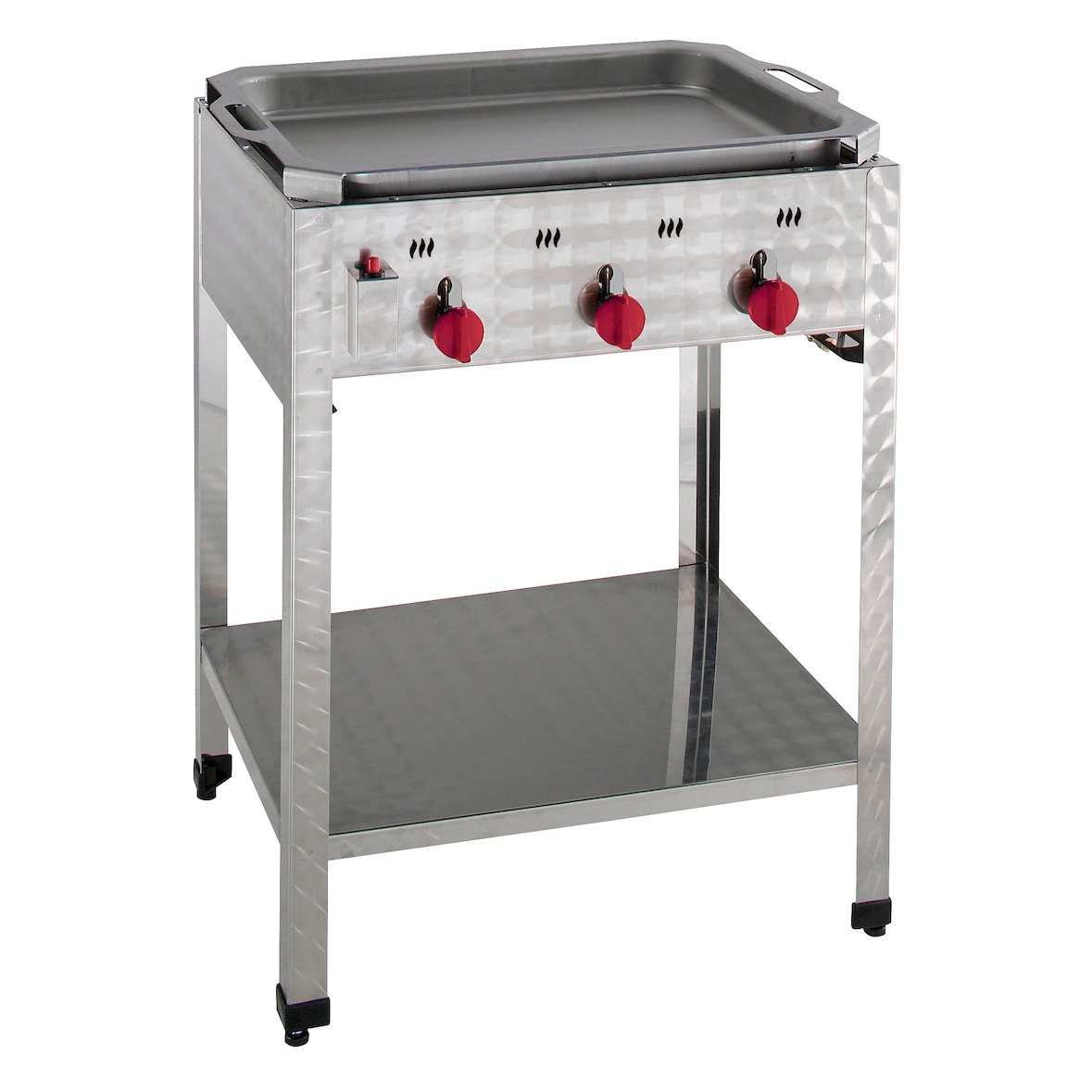 Neumärker® Gas-Kombi-Standbräter 3 | Grill + Bräter | Inkl. Pfanne und Grillrost