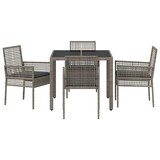 thumbnail of vidaXL Garten Essgruppe 5 pcs Grau Poly Rattan