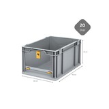 thumbnail of PROREGAL Eurobox NextGen Insight Cover | HxBxT 22x30x40 | 20 Liter | Hoch/Gelb | Eurobehälter, Transportbox, Transportbehälter, Stapelbehälter