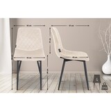 thumbnail of Set van 4 stoelen Telde Fluweel creme