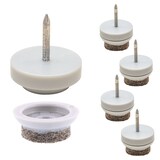 thumbnail of WAGNER QuickClick® Nagelgleiter Wollfilz ULTRASOFT SLIM 80 tlg. - 80x Basis & 80x Gleiter Ø 20 mm, DE Ware - 15419180