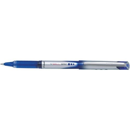 PILOT Stylo roller pointe métal 0,7 mm encre liquide Bleue + grip confort V-BALL GRIP