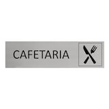 thumbnail of CombiCraft Aluminium Türschild Cafetaria 165x45mm mit 3M-Tape zur Befestigung, einfache Kennzeichnung von Räumen und Bereichen